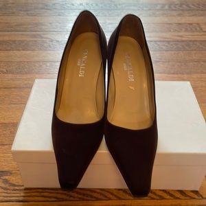 Pancaldi 1888 Chocolate Brown Suede Heels size 37/7